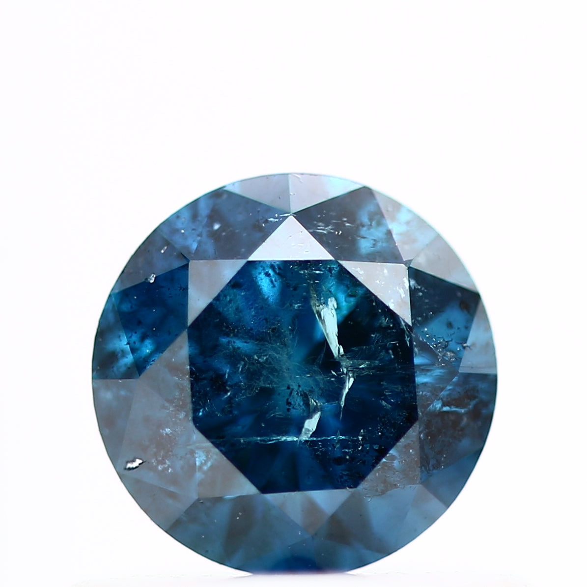 0.51 Carat Round Brilliant Fancy Blue Natural Loose Diamond